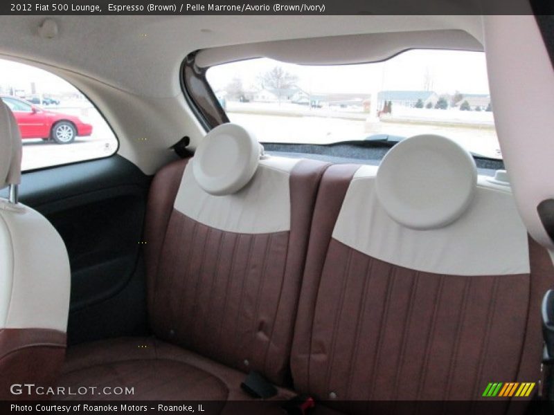 Espresso (Brown) / Pelle Marrone/Avorio (Brown/Ivory) 2012 Fiat 500 Lounge