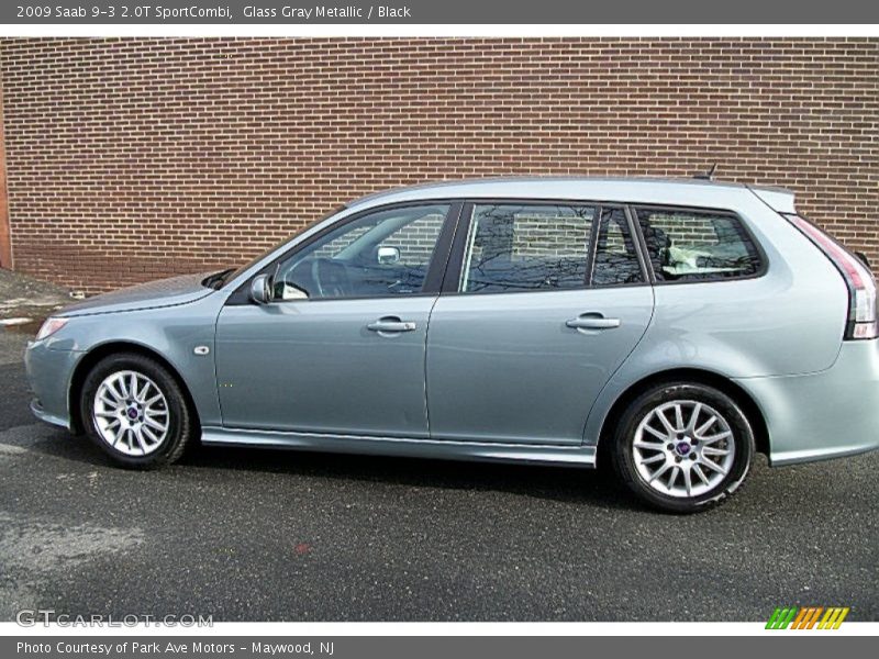 Glass Gray Metallic / Black 2009 Saab 9-3 2.0T SportCombi