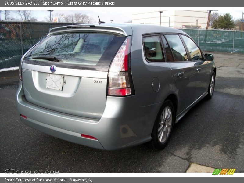 Glass Gray Metallic / Black 2009 Saab 9-3 2.0T SportCombi