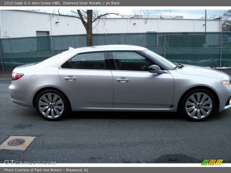 Diamond Silver Metallic / Jet Black 2010 Saab 9-5 Aero Sedan XWD