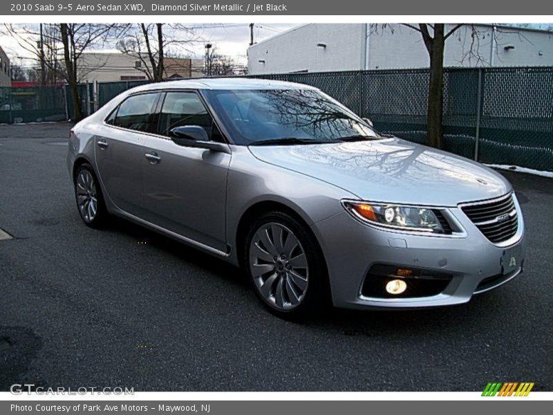 Diamond Silver Metallic / Jet Black 2010 Saab 9-5 Aero Sedan XWD