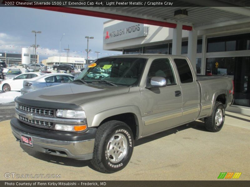 Light Pewter Metallic / Graphite Gray 2002 Chevrolet Silverado 1500 LT Extended Cab 4x4