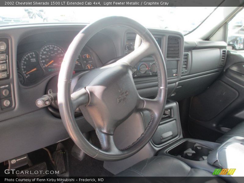 Light Pewter Metallic / Graphite Gray 2002 Chevrolet Silverado 1500 LT Extended Cab 4x4