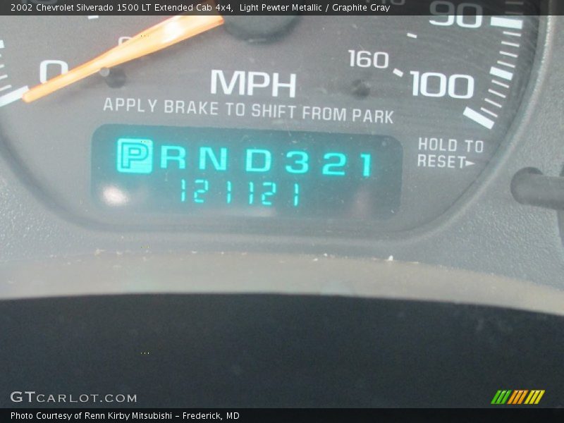 Light Pewter Metallic / Graphite Gray 2002 Chevrolet Silverado 1500 LT Extended Cab 4x4