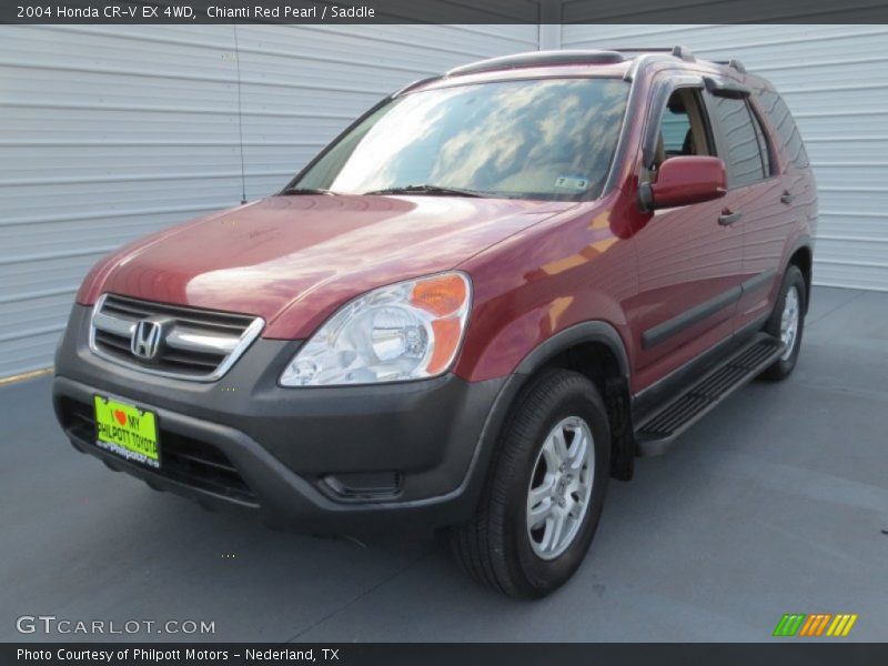Chianti Red Pearl / Saddle 2004 Honda CR-V EX 4WD