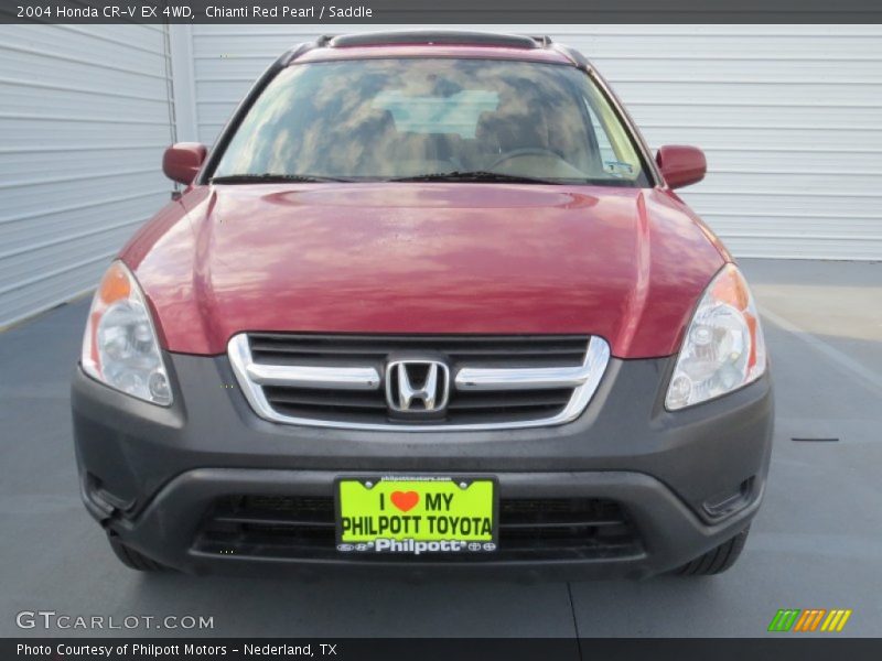 Chianti Red Pearl / Saddle 2004 Honda CR-V EX 4WD