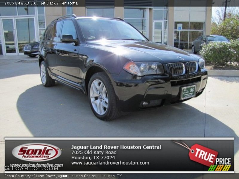 Jet Black / Terracotta 2006 BMW X3 3.0i