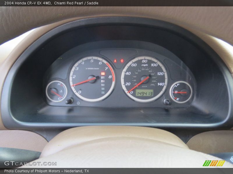 Chianti Red Pearl / Saddle 2004 Honda CR-V EX 4WD