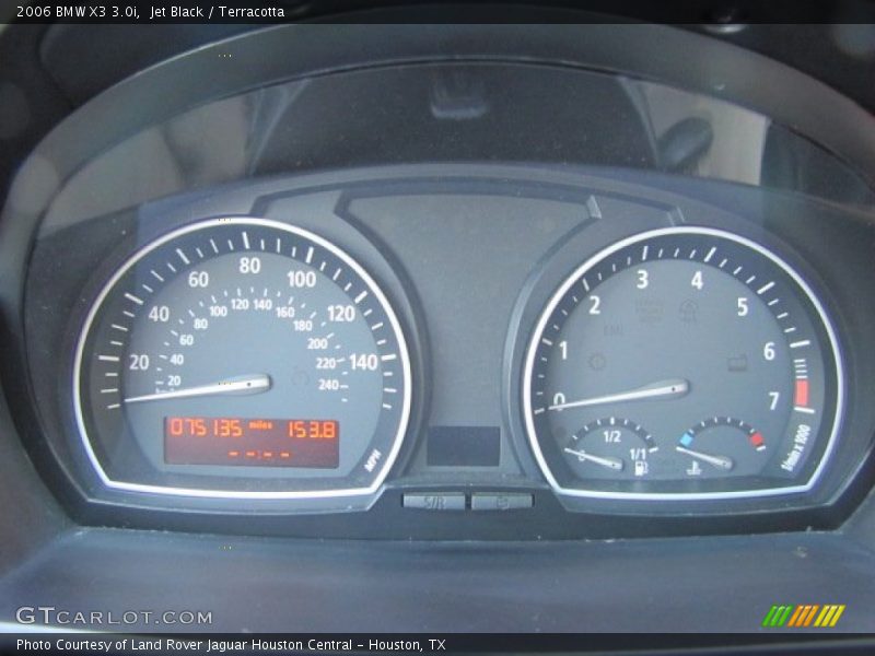 Jet Black / Terracotta 2006 BMW X3 3.0i