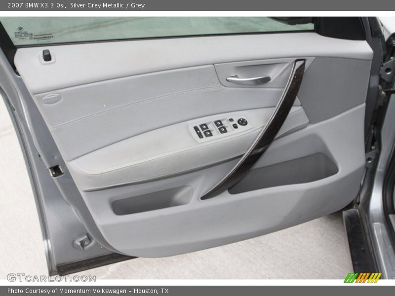 Silver Grey Metallic / Grey 2007 BMW X3 3.0si