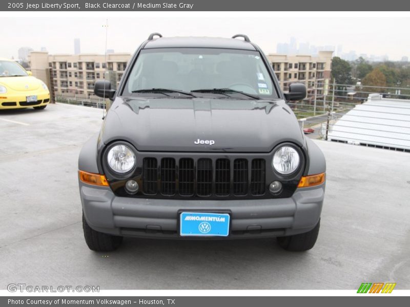Black Clearcoat / Medium Slate Gray 2005 Jeep Liberty Sport