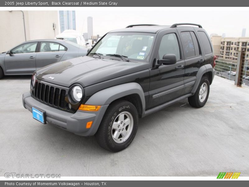 Black Clearcoat / Medium Slate Gray 2005 Jeep Liberty Sport