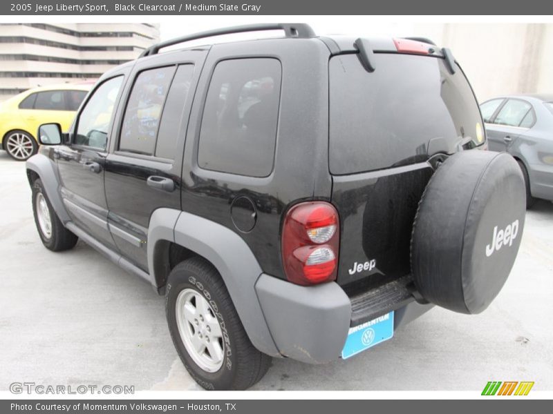 Black Clearcoat / Medium Slate Gray 2005 Jeep Liberty Sport