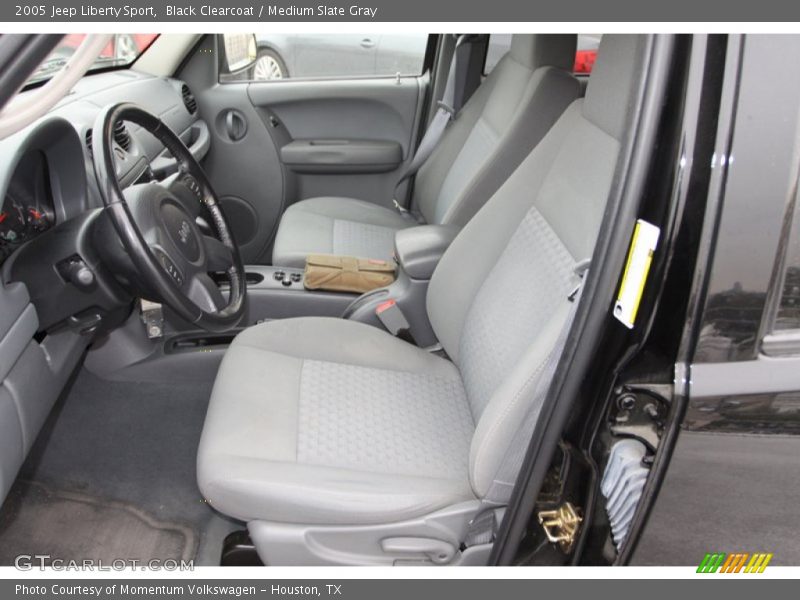 Black Clearcoat / Medium Slate Gray 2005 Jeep Liberty Sport