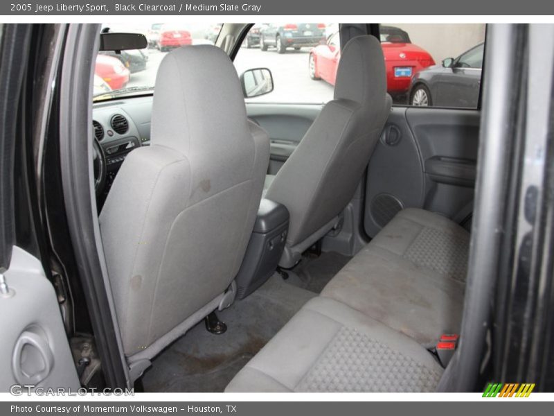 Black Clearcoat / Medium Slate Gray 2005 Jeep Liberty Sport