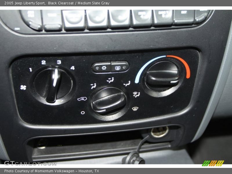 Black Clearcoat / Medium Slate Gray 2005 Jeep Liberty Sport