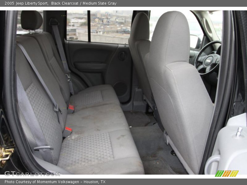 Black Clearcoat / Medium Slate Gray 2005 Jeep Liberty Sport