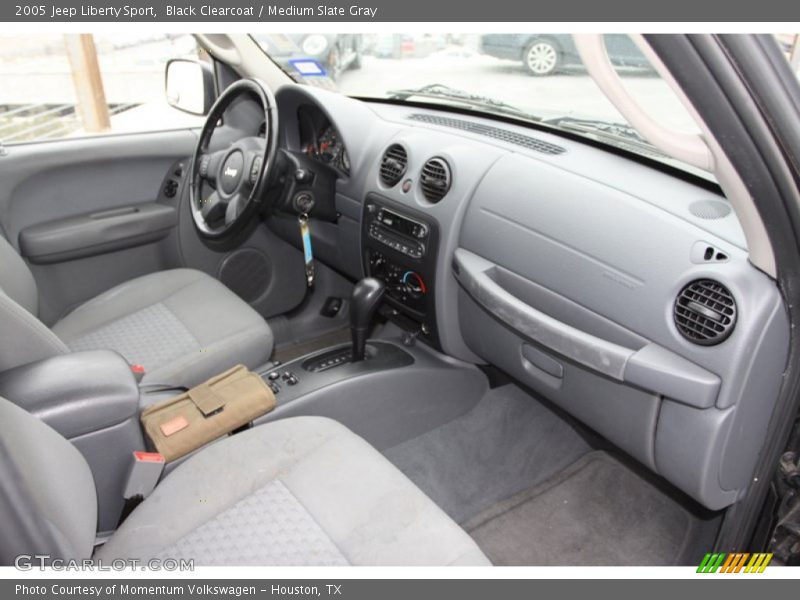 Black Clearcoat / Medium Slate Gray 2005 Jeep Liberty Sport