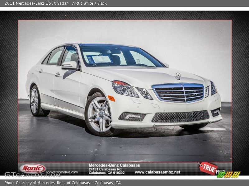 Arctic White / Black 2011 Mercedes-Benz E 550 Sedan