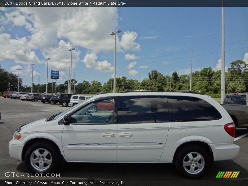 Stone White / Medium Slate Gray 2007 Dodge Grand Caravan SXT
