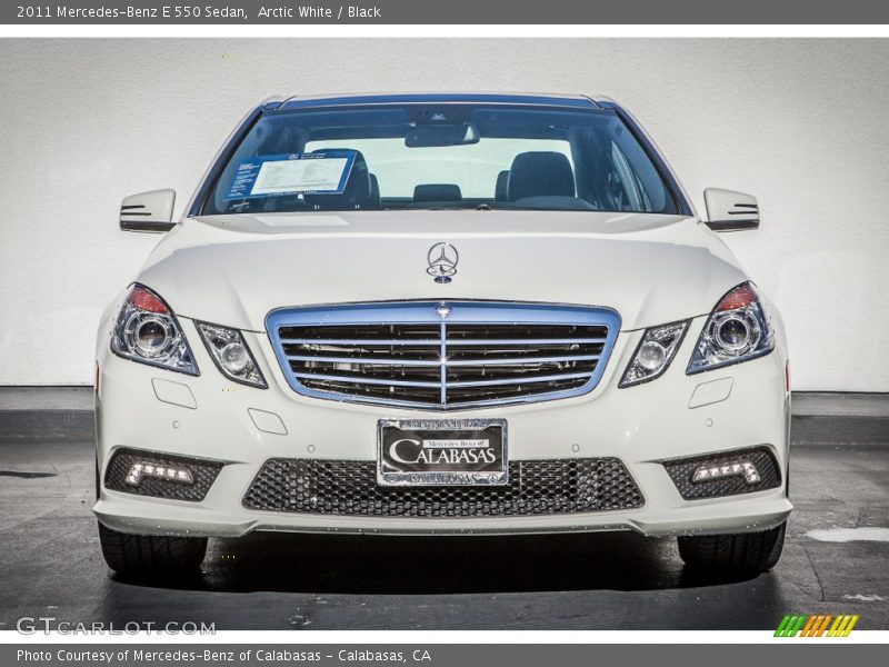 Arctic White / Black 2011 Mercedes-Benz E 550 Sedan