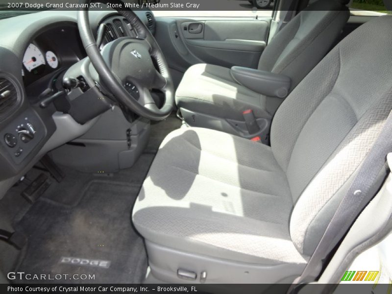 Stone White / Medium Slate Gray 2007 Dodge Grand Caravan SXT