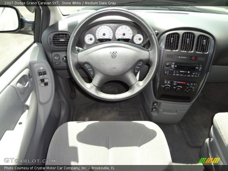 Stone White / Medium Slate Gray 2007 Dodge Grand Caravan SXT