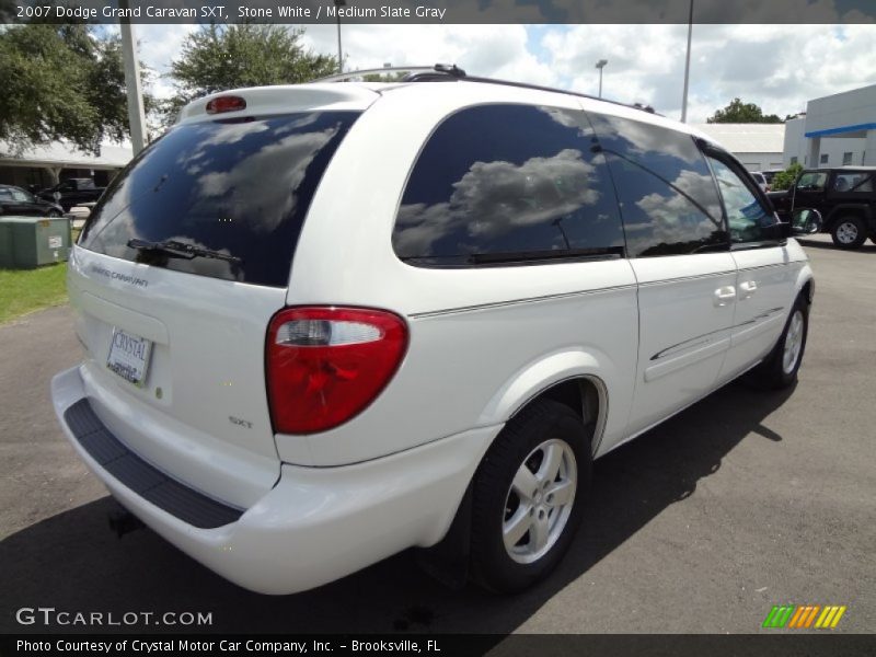 Stone White / Medium Slate Gray 2007 Dodge Grand Caravan SXT