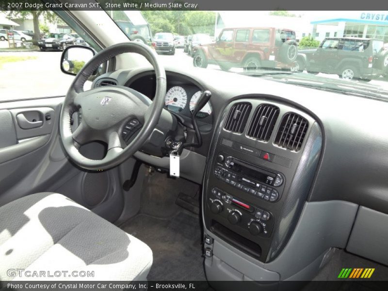 Stone White / Medium Slate Gray 2007 Dodge Grand Caravan SXT