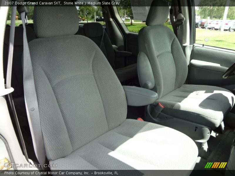 Stone White / Medium Slate Gray 2007 Dodge Grand Caravan SXT