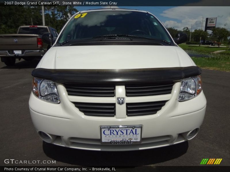 Stone White / Medium Slate Gray 2007 Dodge Grand Caravan SXT