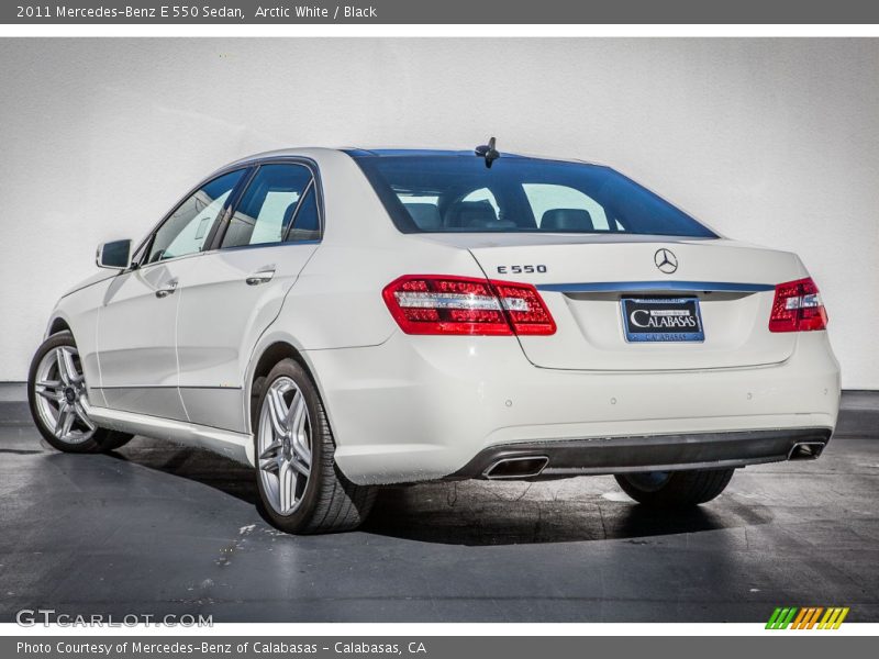 Arctic White / Black 2011 Mercedes-Benz E 550 Sedan