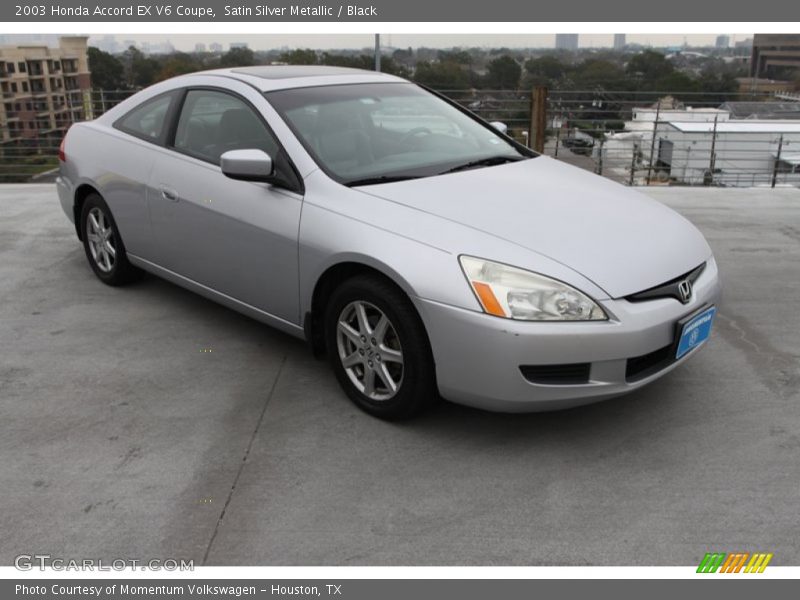 Satin Silver Metallic / Black 2003 Honda Accord EX V6 Coupe