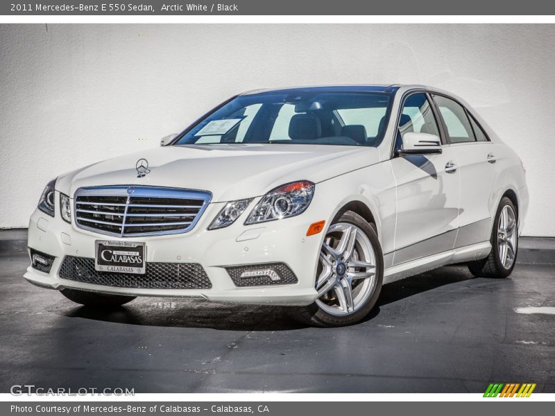 Arctic White / Black 2011 Mercedes-Benz E 550 Sedan