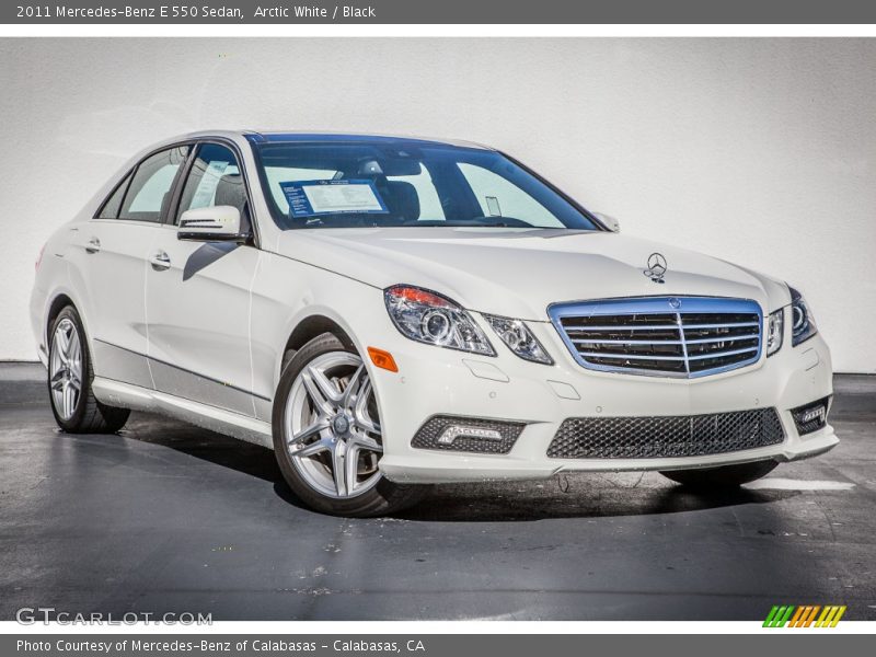 Arctic White / Black 2011 Mercedes-Benz E 550 Sedan