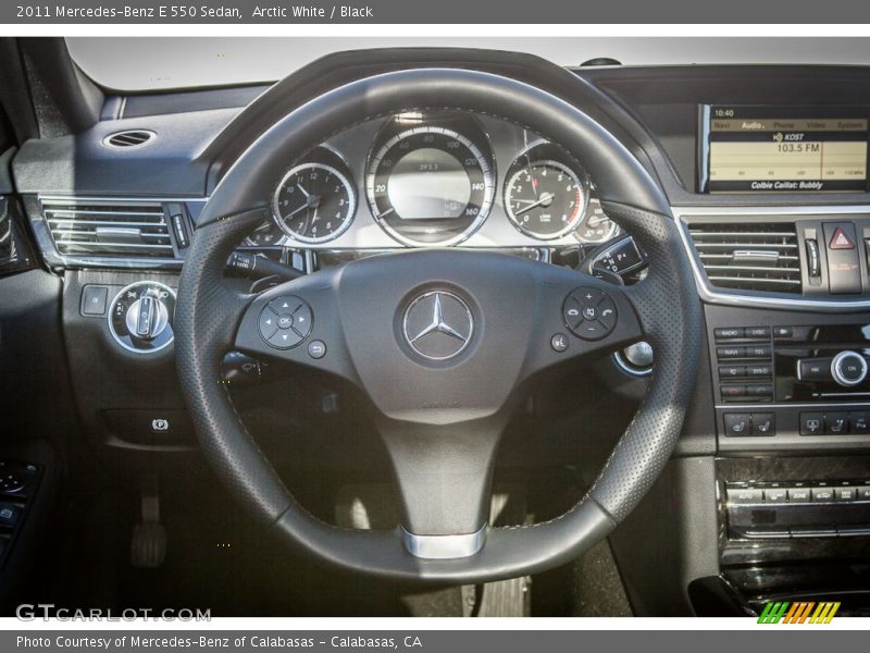 Arctic White / Black 2011 Mercedes-Benz E 550 Sedan