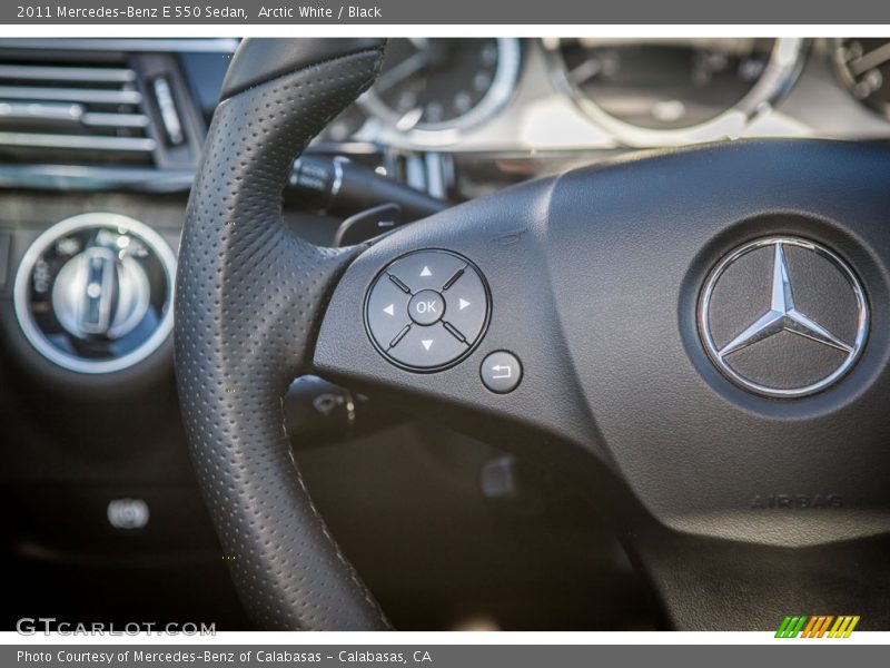 Arctic White / Black 2011 Mercedes-Benz E 550 Sedan