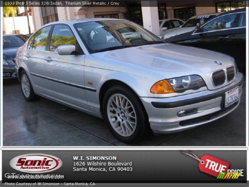 Titanium Silver Metallic / Grey 1999 BMW 3 Series 328i Sedan