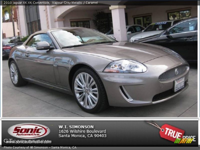 Vapour Grey Metallic / Caramel 2010 Jaguar XK XK Convertible