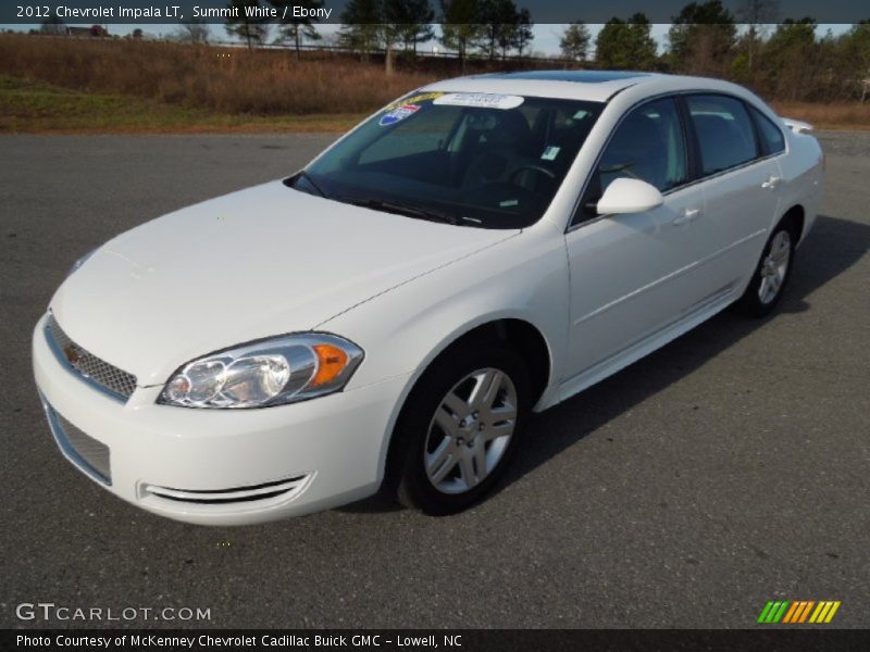 Summit White / Ebony 2012 Chevrolet Impala LT