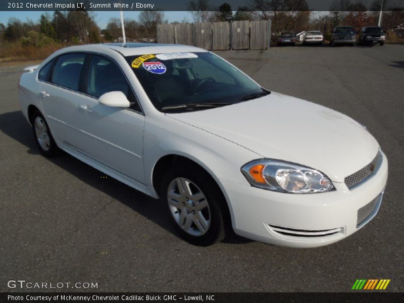 Summit White / Ebony 2012 Chevrolet Impala LT