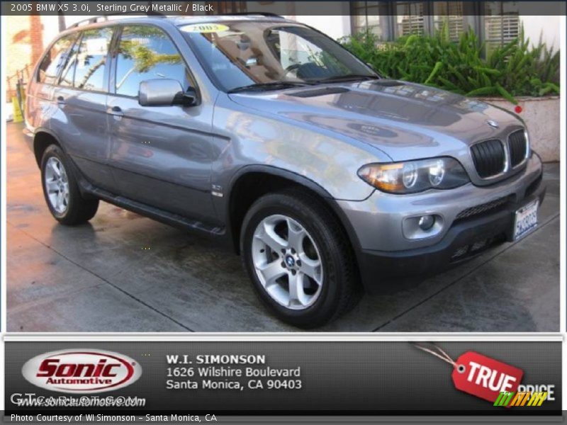 Sterling Grey Metallic / Black 2005 BMW X5 3.0i
