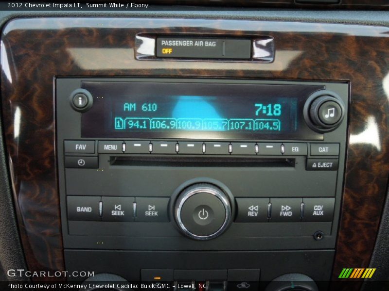 Summit White / Ebony 2012 Chevrolet Impala LT