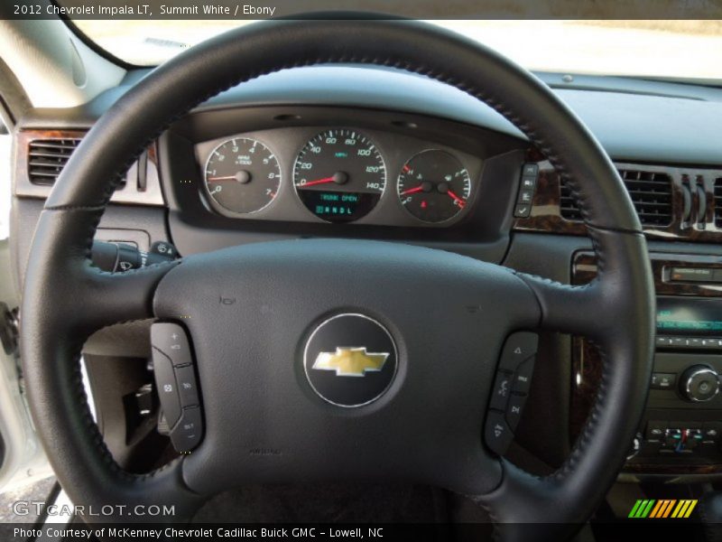 Summit White / Ebony 2012 Chevrolet Impala LT