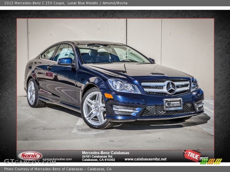 Lunar Blue Metallic / Almond/Mocha 2013 Mercedes-Benz C 250 Coupe