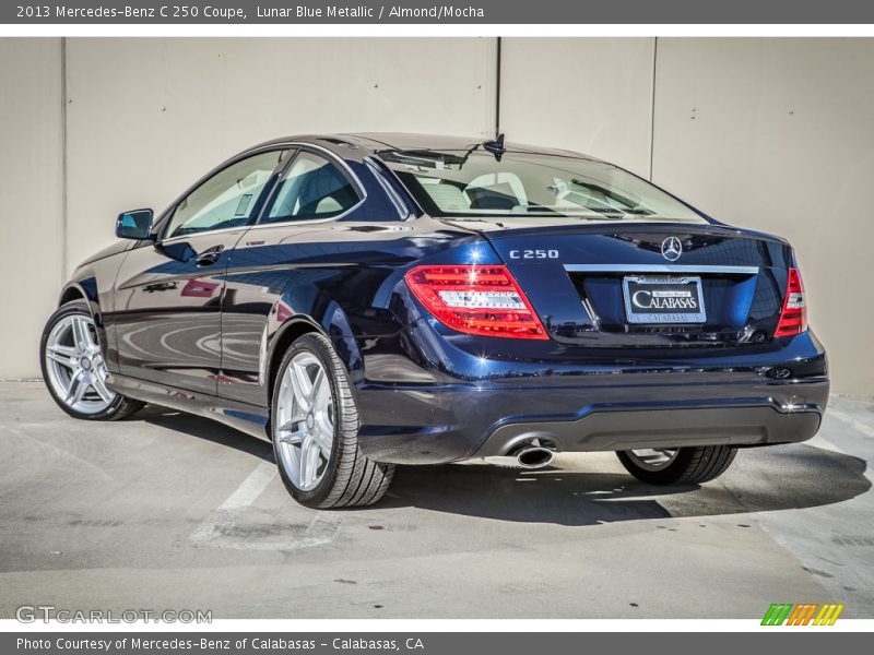 Lunar Blue Metallic / Almond/Mocha 2013 Mercedes-Benz C 250 Coupe