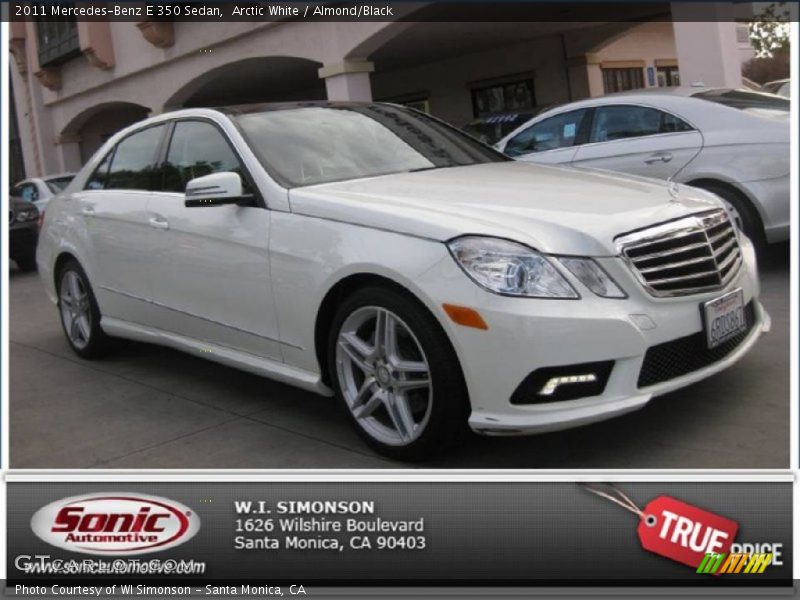 Arctic White / Almond/Black 2011 Mercedes-Benz E 350 Sedan