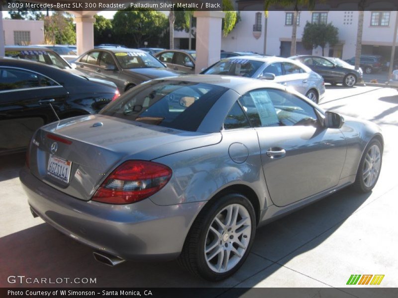 Palladium Silver Metallic / Black 2009 Mercedes-Benz SLK 300 Roadster