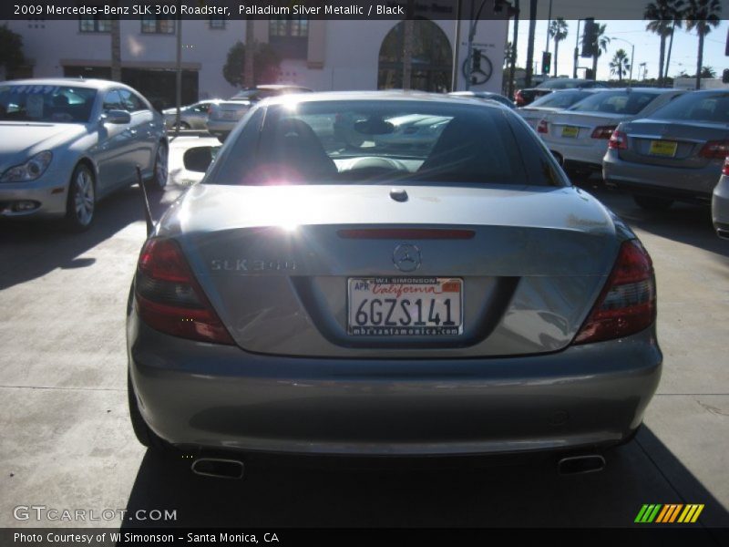 Palladium Silver Metallic / Black 2009 Mercedes-Benz SLK 300 Roadster