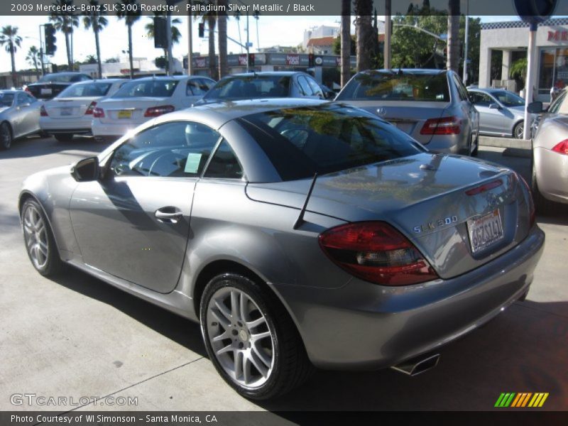 Palladium Silver Metallic / Black 2009 Mercedes-Benz SLK 300 Roadster